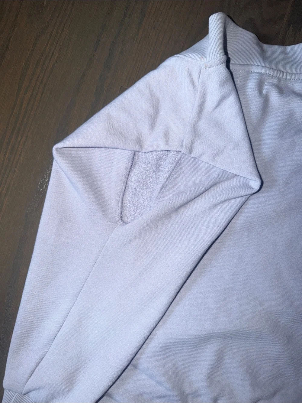 Sundry Lavender French Terry V-Neck Sweatshirt Pullover Medium Made in USA